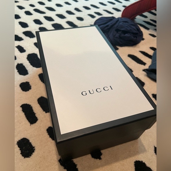 Gucci River RARE black leather horsebit kangaroo fur lined slipper mules men 5.5 - Picture 2 of 11